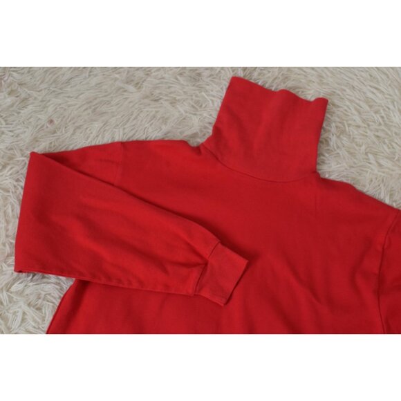 Vintage 90s Red Turtle Neck Cotton shirt |‎ size M - Picture 4 of 10